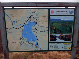 Map and information on Þingvellir National Park