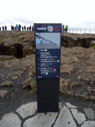 Signpost in front of the Hakið Viewing Point of the Þingvellir National Park