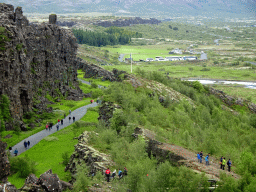 The Almannagjá Gorge at Þingvellir National Park, viewed from the Hakið Viewing Point