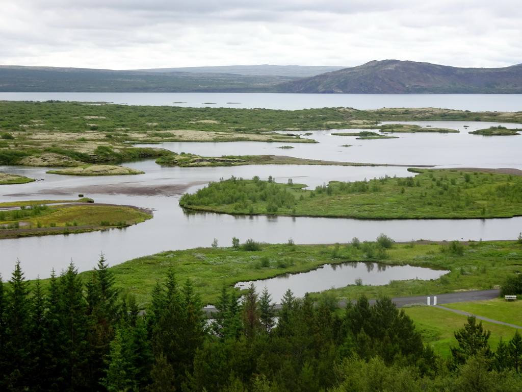 Þingvellir National Park and the north side of Þingvallavatn lake, viewed from the Hakið Viewing Point