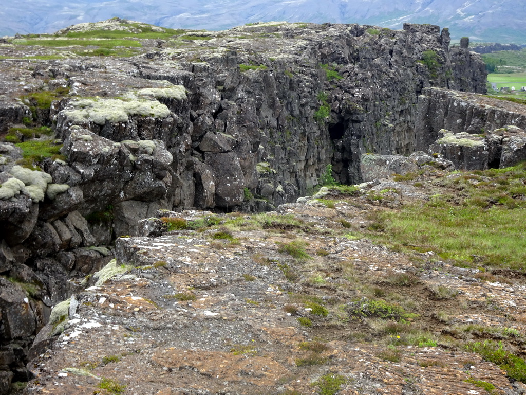 The Almannagjá Gorge at Þingvellir National Park, viewed from the Hakið Viewing Point