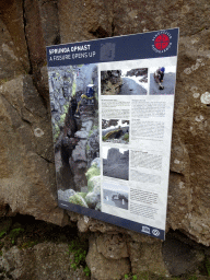 Information on the Almannagjá Gorge at Þingvellir National Park