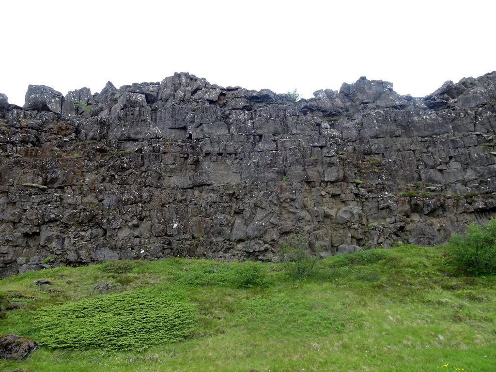 Rocks at the north side of the Almannagjá Gorge at Þingvellir National Park