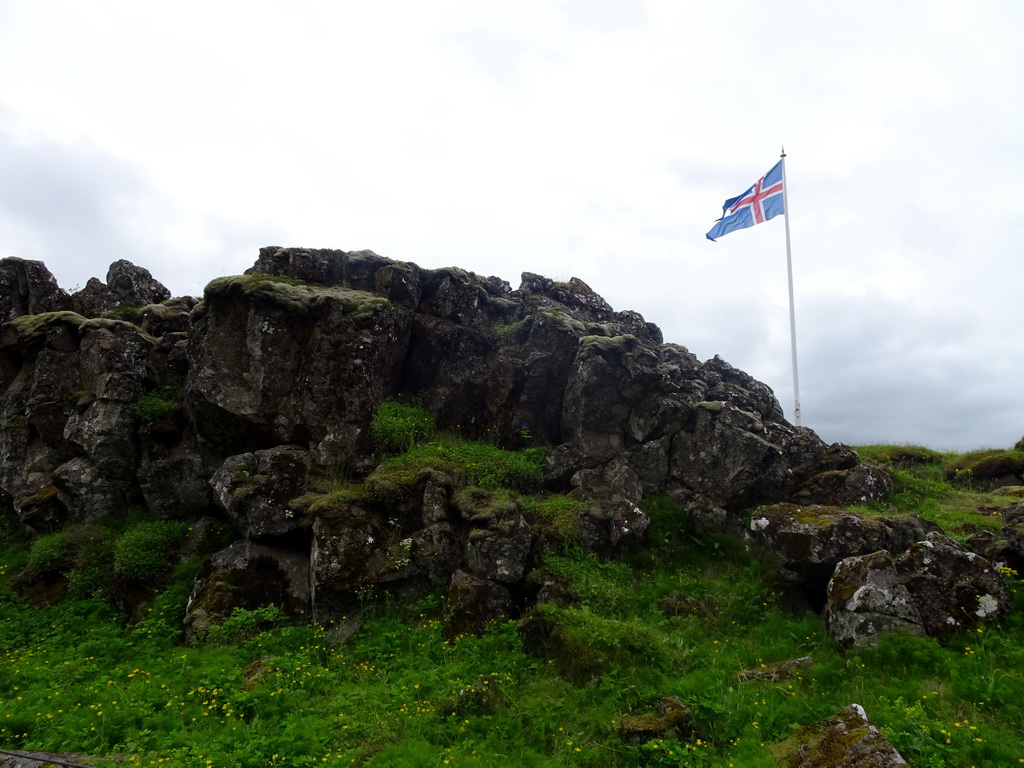 The Law Rock at the north side of the Almannagjá Gorge at Þingvellir National Park