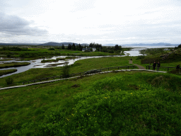 Snorri`s Booth and the Þingvellir Church and houses at Þingvellir National Park