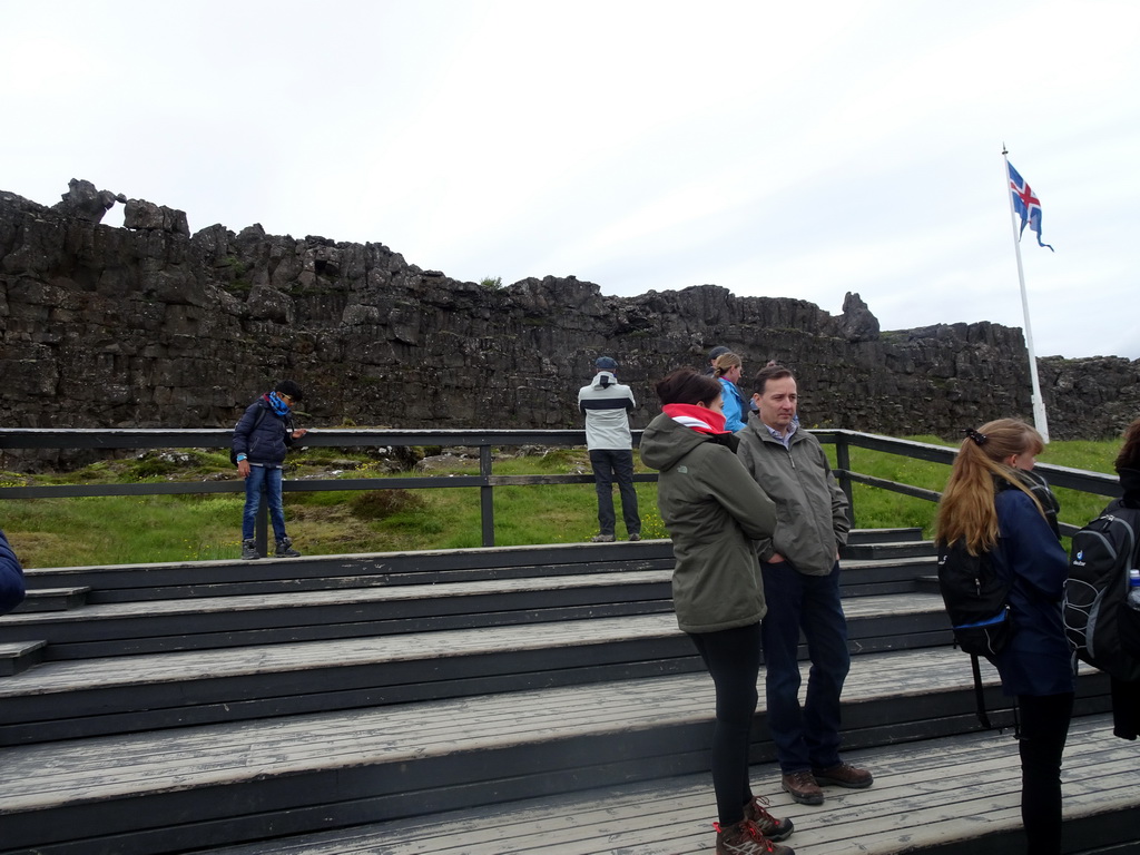 The Law Rock at the north side of the Almannagjá Gorge at Þingvellir National Park