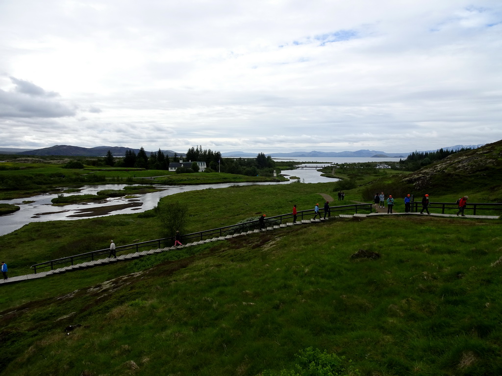 Snorri`s Booth and the Þingvellir Church and houses at Þingvellir National Park