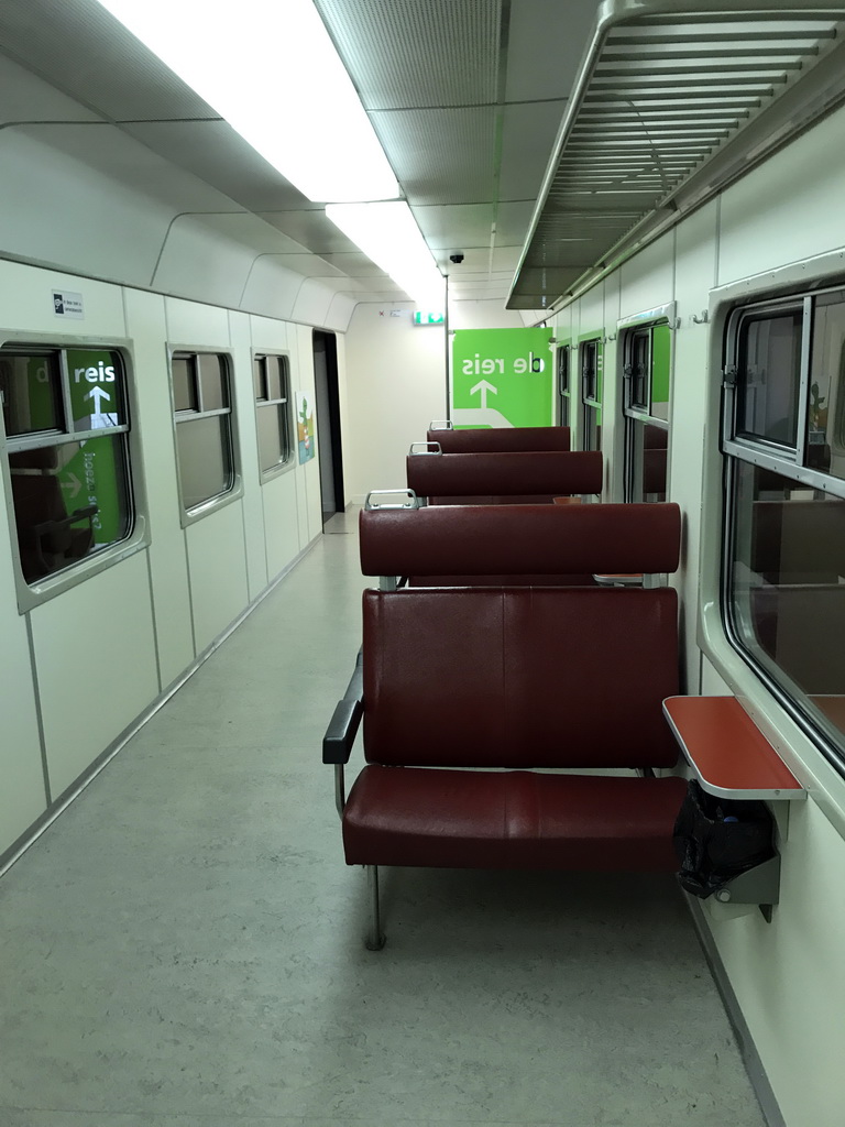 Train compartment at the second floor of the Natuurmuseum Brabant