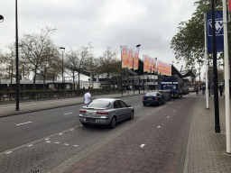 Front of the Tilburg Railway Station at the Spoorlaan street