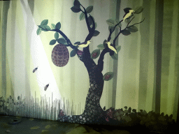 Projected tree at the `Beleef Ontdek Samen: BOS` exhibition at the second floor of the Natuurmuseum Brabant