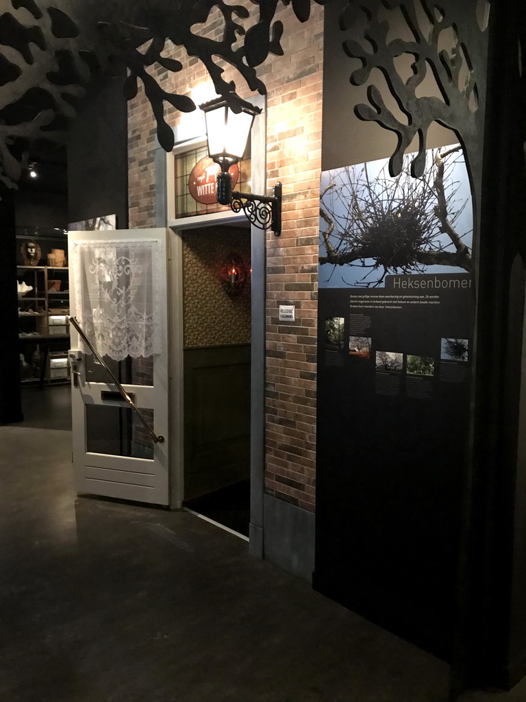 Entrance to the Witte Geit café at the `Jouw Brabant, mijn Brabant - een landschap vol herinneringen` exhibition at the first floor of the Natuurmuseum Brabant