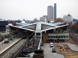 The Tilburg Railway Station, viewed from the top floor of the Knegtel Parking Garage