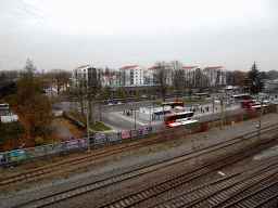 The Tilburg Central Bus Station and the Clarissenhof apartment complex, viewed from the top floor of the Knegtel Parking Garage