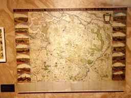 16th century map of the province of Brabant at the `Jouw Brabant, mijn Brabant - een landschap vol herinneringen` exhibition at the first floor of the Natuurmuseum Brabant