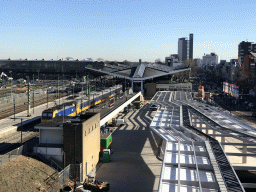 The Tilburg Railway Station and the Spoorlaan street, viewed from the top floor of the Knegtel Parking Garage