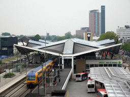 The Tilburg Railway Station, viewed from the top floor of the Knegtel Parking Garage
