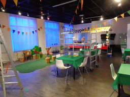 Interior of the Kikker Café at the second floor of the Natuurmuseum Brabant, under construction