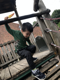 Max with an ice cream at the playground at the Dierenpark De Oliemeulen zoo