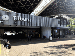 Front of the Tilburg Railway Station at the Spoorlaan street