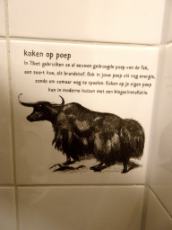 Information on Yak poop at the toilet at the second floor of the Natuurmuseum Brabant
