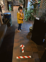 Max at the Ground Floor of the main building of the Dierenpark De Oliemeulen zoo