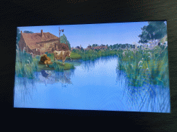 Screen at the boat simulation at the `Jouw Brabant, mijn Brabant - een landschap vol herinneringen` exhibition at the first floor of the Natuurmuseum Brabant