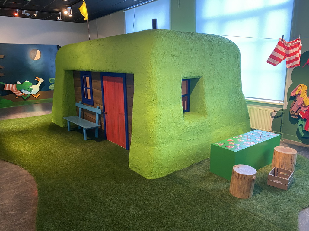 The home of Kikker at the `Kikker is hier!` exhibition at the second floor of the Natuurmuseum Brabant