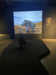 Max playing a sneaking game at the `IJstijd!` exhibition at the ground floor of the Natuurmuseum Brabant