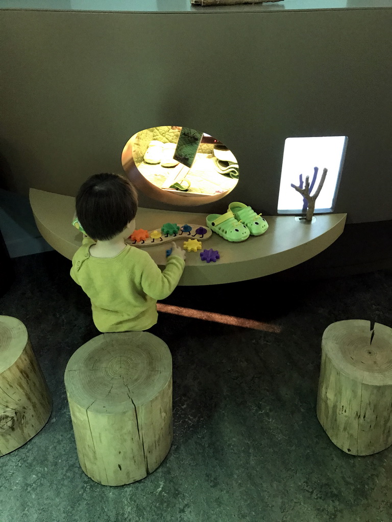 Max at the `Beleef Ontdek Samen: BOS` exhibition at the second floor of the Natuurmuseum Brabant