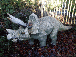 Statue of a Triceratops at the Dierenpark De Oliemeulen zoo