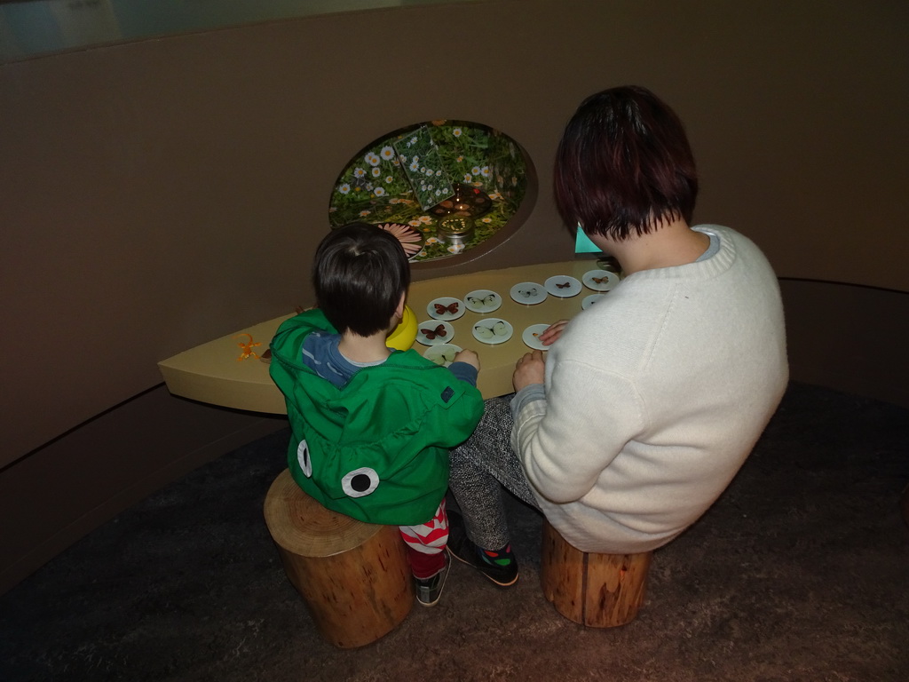 Miaomiao and Max at the `Beleef Ontdek Samen: BOS` exhibition at the second floor of the Natuurmuseum Brabant