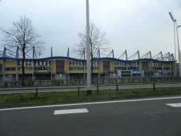 North side of the King Willem II Stadium at the Ringbaan-Zuid street, viewed from the car