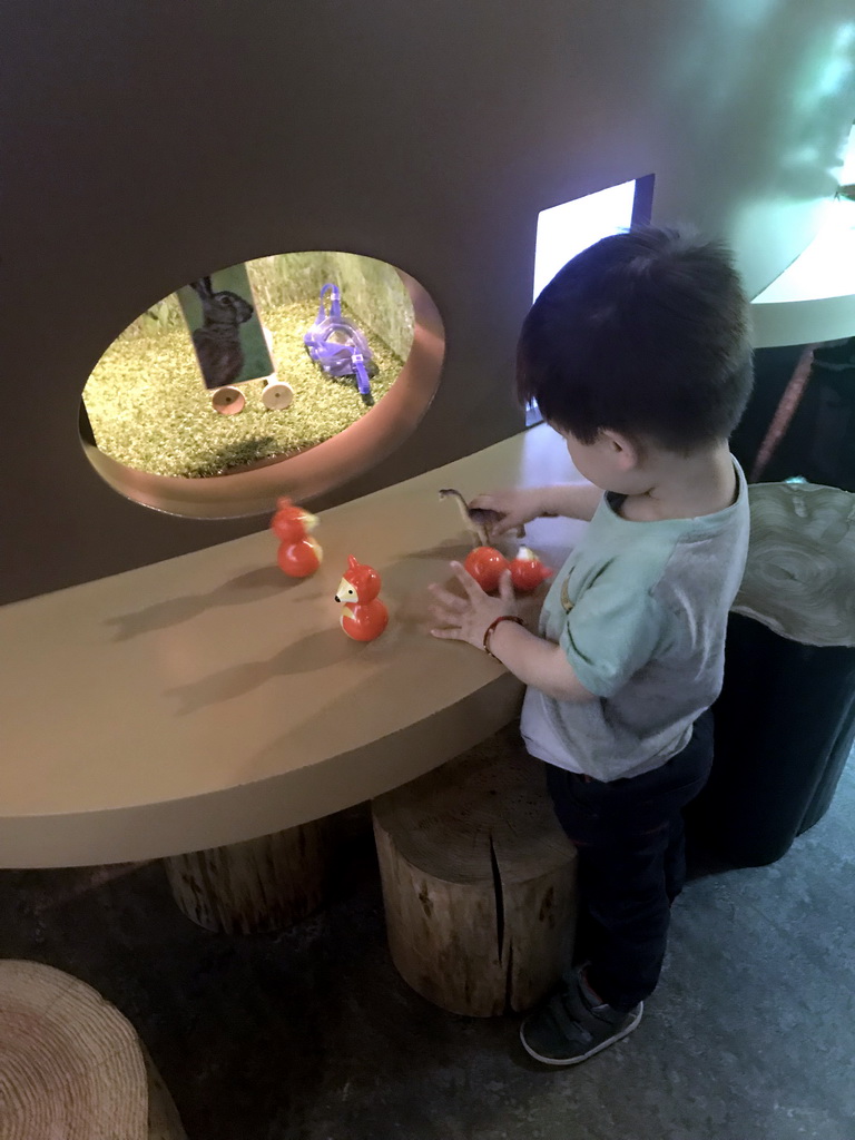 Max at the `Beleef Ontdek Samen: BOS` exhibition at the second floor of the Natuurmuseum Brabant