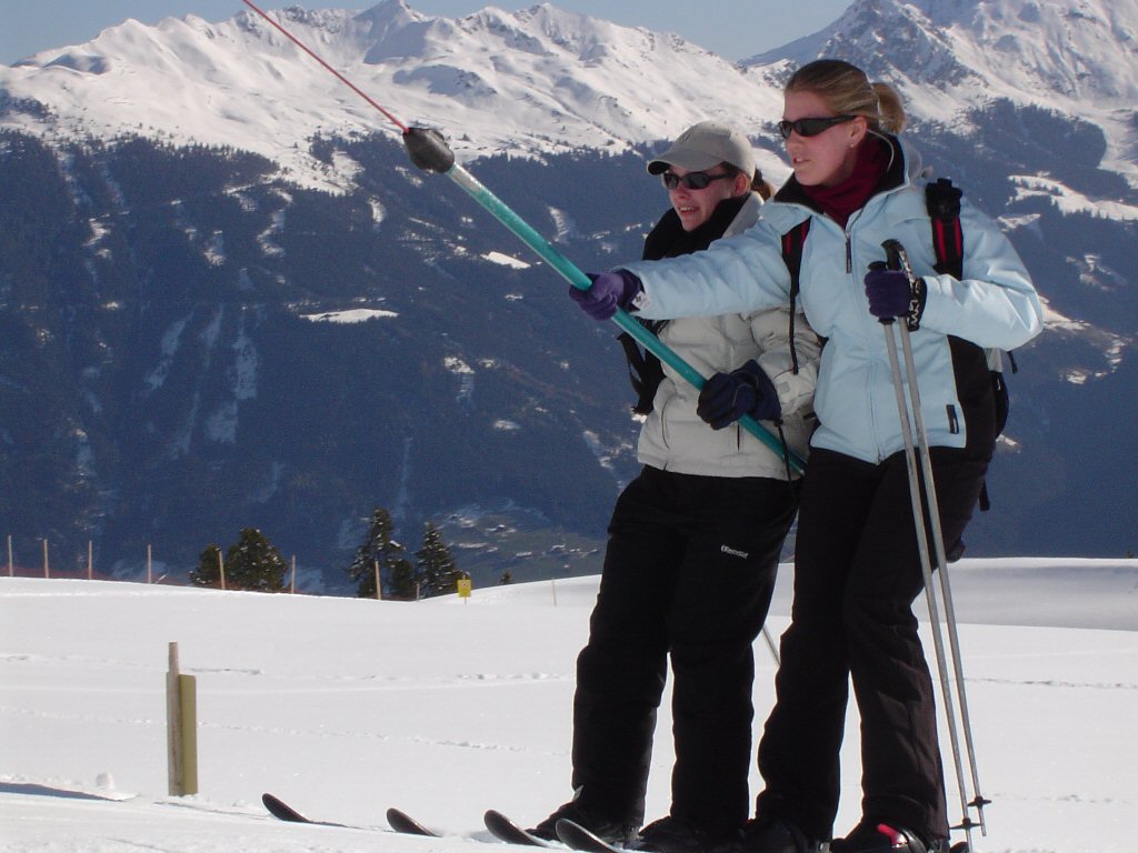 Tim`s friends skiing at the Hochzillertal ski resort