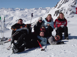 Tim`s friends skiing at the Hochzillertal ski resort