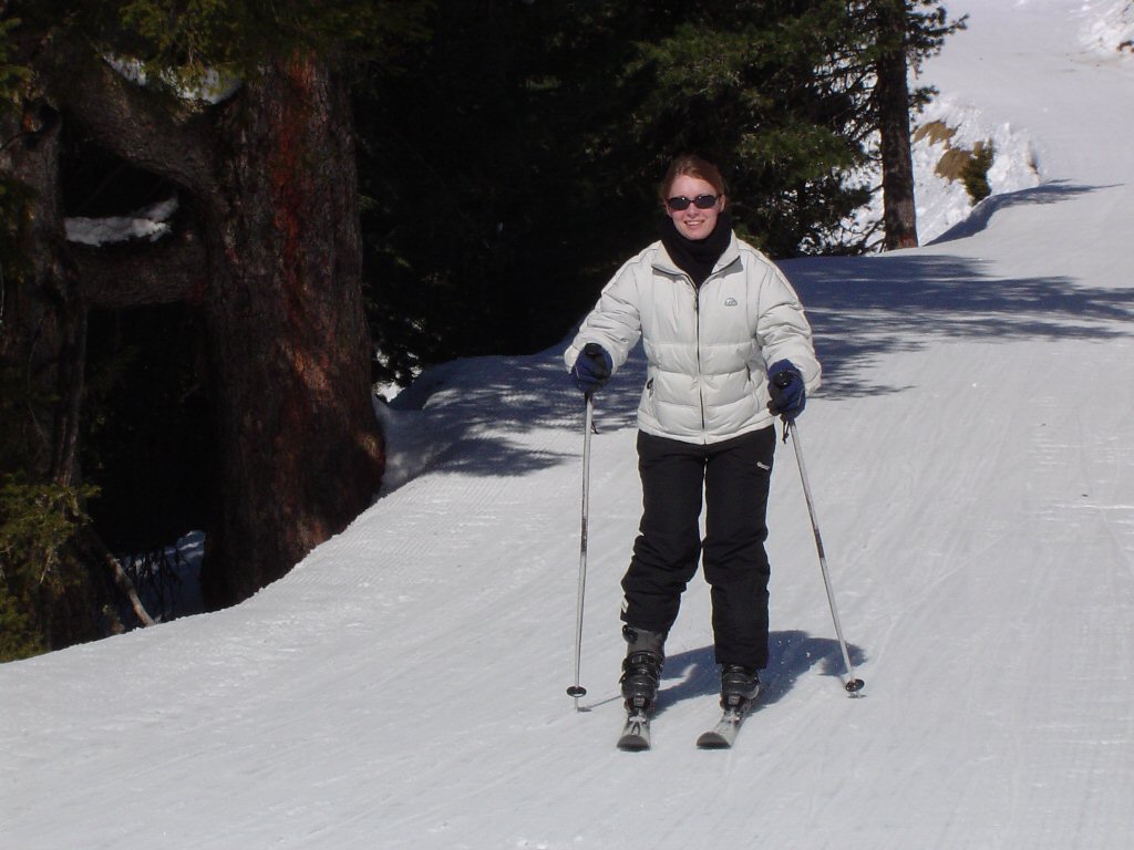 Tim`s friend skiing at the Hochzillertal ski resort