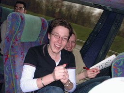 Tim`s friends in the bus from Nijmegen