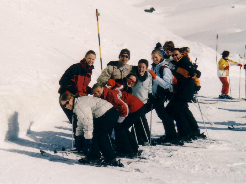 Tim`s friends skiing at the Hochzillertal ski resort