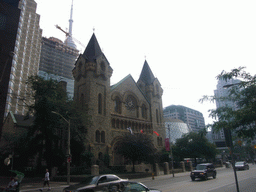 St. Andrew`s Church, the Roy Thomson Hall and the top of the CN Tower