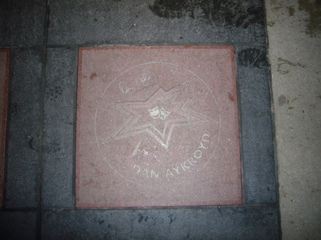 The star of Dan Aykroyd at Canada`s Walk of Fame