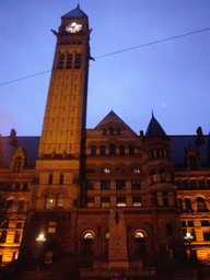 The Old City Hall and the Old City Hall Cenotaph, by night