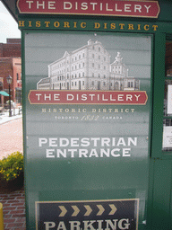 Entrance sign of the Distillery District