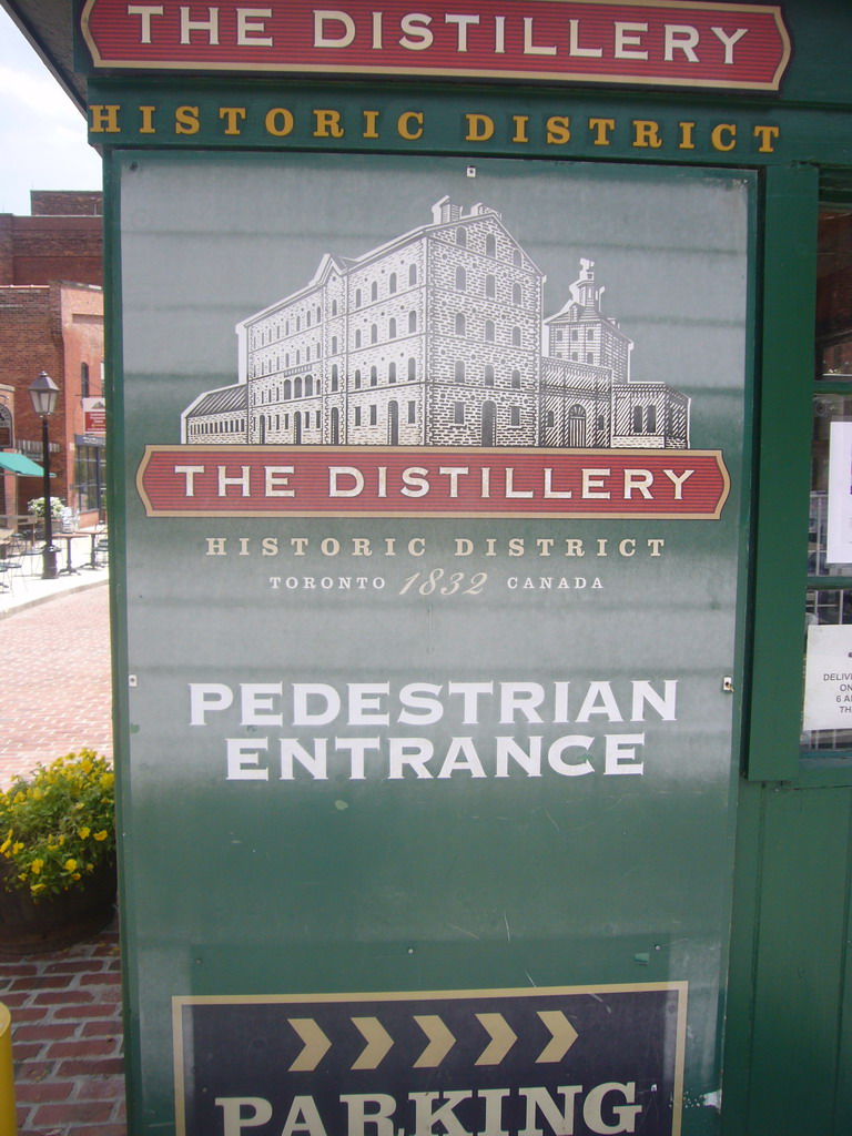 Entrance sign of the Distillery District
