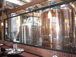 Brewery tanks at the Mill Street Brewery, in the Distillery District