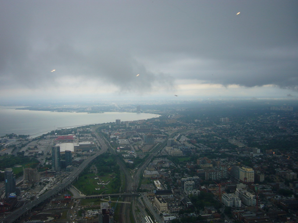 Fort York and the Ricoh Coliseum, from the 360 Revolving Restaurant in the CN Tower