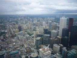 The Roy Thomson Hall and skyscrapers, from the 360 Revolving Restaurant in the CN Tower