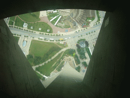 View down from the Glass Floor in the CN Tower