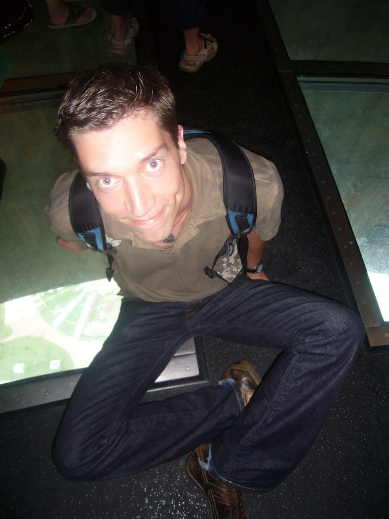 Tim at the Glass Floor in the CN Tower