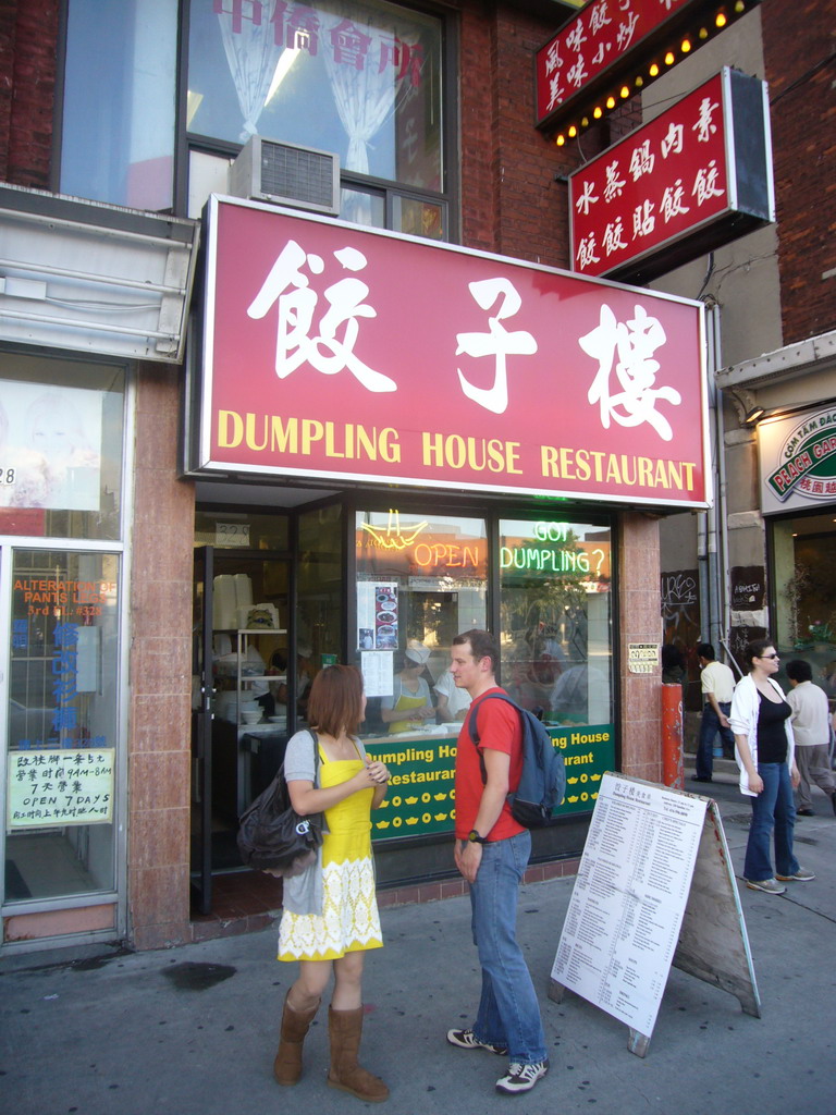 Miaomiao and Wilco at the Dumpling House Restaurant in Chinatown