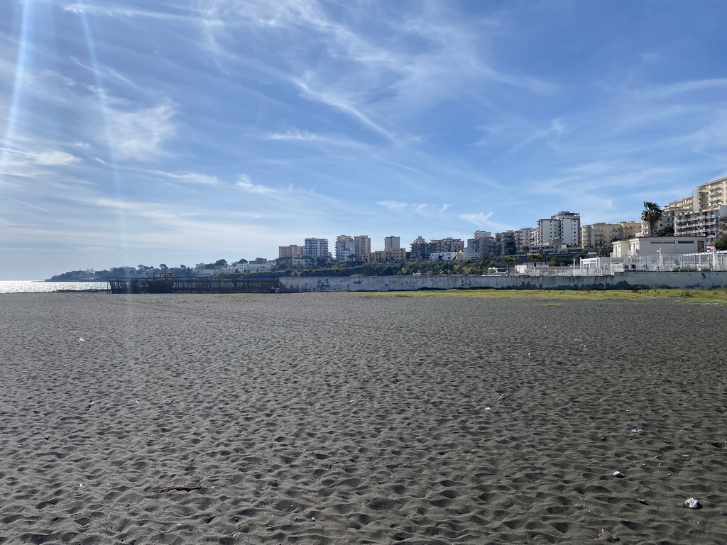 The RenaNera Beach and buildings at the west side of the town
